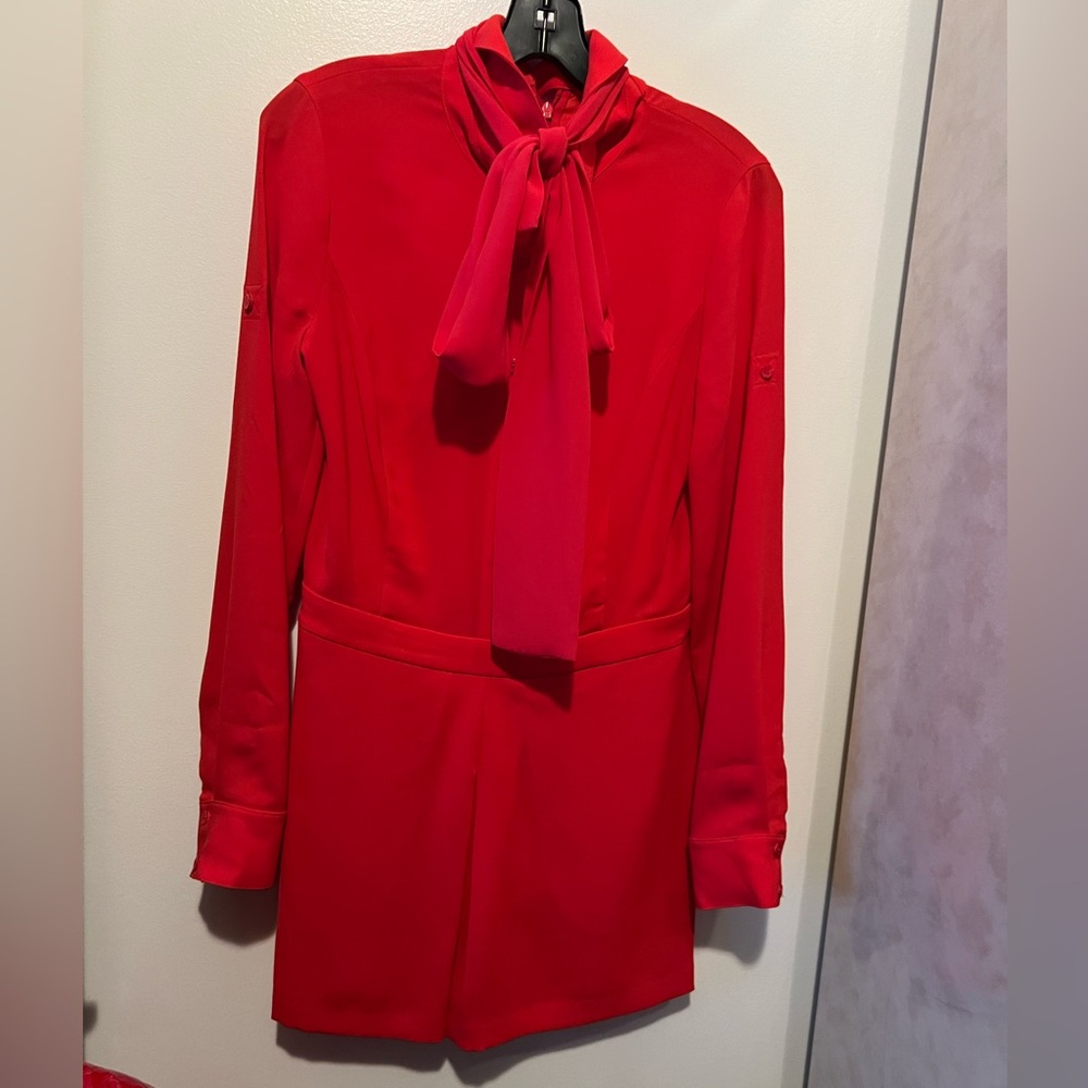 *FLASH SALE*BCBGMAXAZRIA red romper size XS - Picture 4 of 10